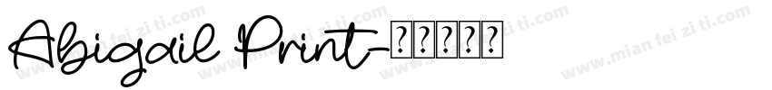 Abigail Print字体转换